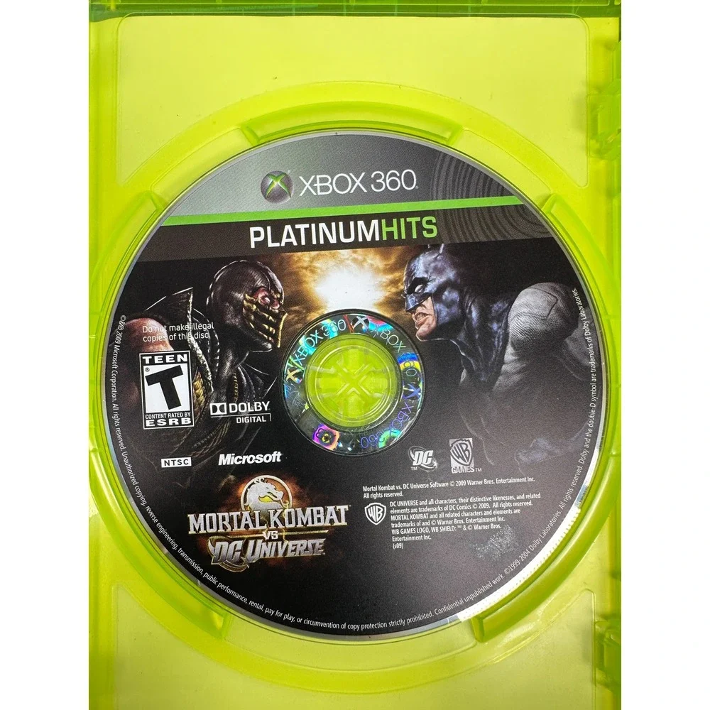 Mortal Kombat vs DC Universe Xbox 360 Platinum Hits CIB Fighting Game 2008